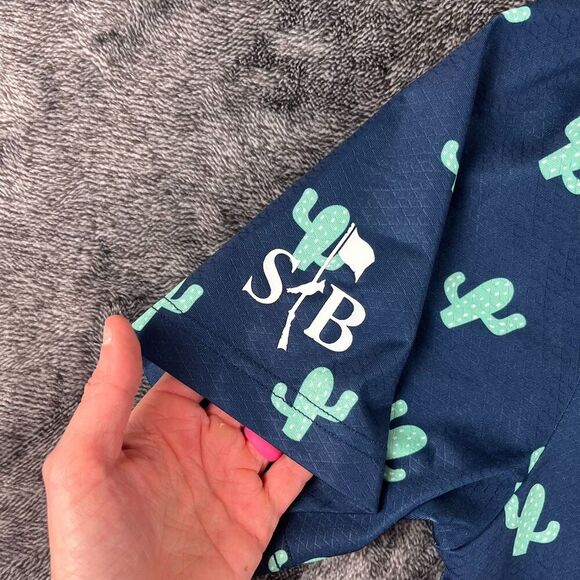 Golf Gods Australia Saguaro Cactus Cool Tech Polo Men's L Performance Golf - Picture 4 of 10